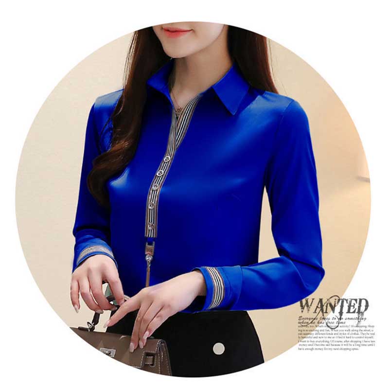 Summer Office Top Female Women Shirts Women's White Shirt Blouses Tops Long Sleeve Chic Woman Blouse