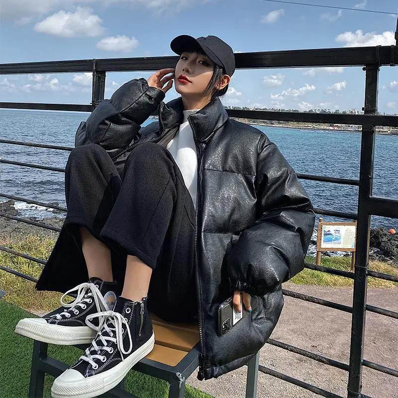 Loose Warm Cotton Coat Autumn and Winter Style Korean Students All-match Down Cotton Cotton Coat Jacket Women