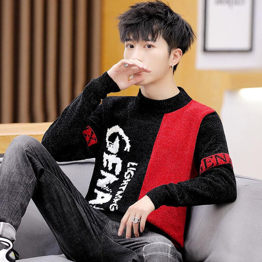 Winter Thick Sweater Men Long Sleeve Slim Fit Knitting Men's Warm Christmas Sweater Casual Pullover