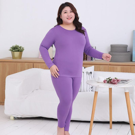 Add Fertilizer To Increase Thermal Underwear Ladies Pajamas Plus Velvet Thick Fat Plus Size Autumn Clothes Long Pants