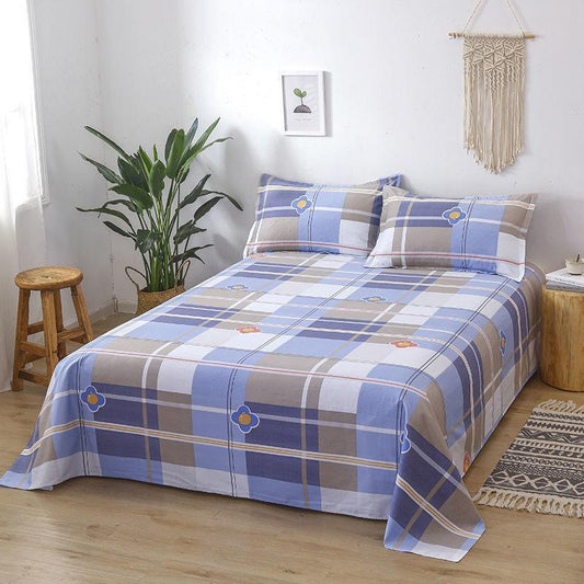 Thick Cotton Bed Linen Three-piece Set Exquisite Printing Pattern Simple Style Cotton Twill Bed Linen Pillowcase Cotton Fabric To Keep Warm