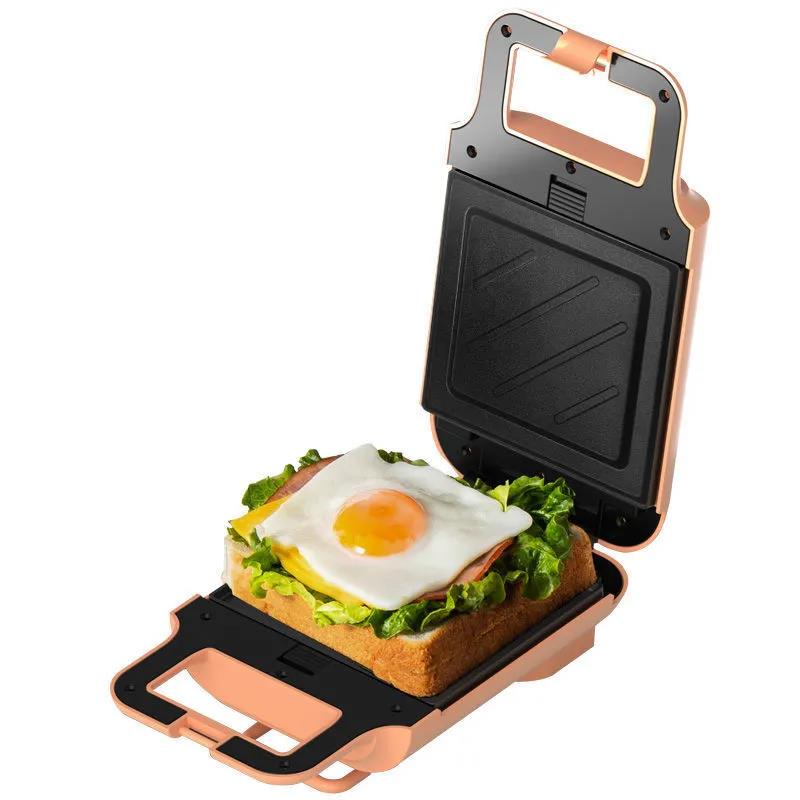 600W Frying and Baking Machine Waffle Maker Sandwich Making Machine Kitchen Supplies with 3 Sets of Bakeware