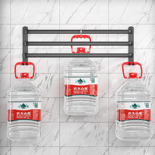 Towel Bar Hanger Free Punch Clothes Rack Single/Double Bar Toilet Hanger Rack Black Bathroom Storage Rack Towel Holder Rack Rail