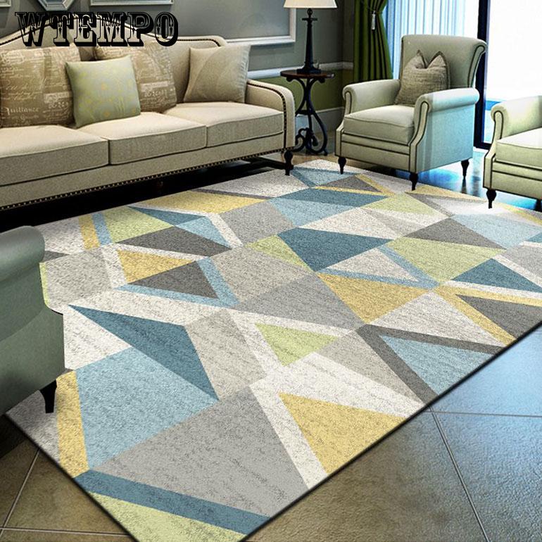 Nordic Style Carpet for Living Room Abstract Coffee Table Hallway Bedroom Mat Non-slip