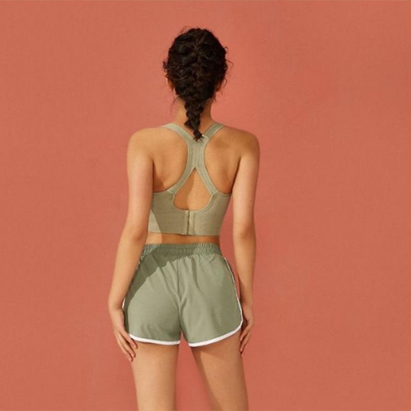 Quick-drying Pants Short Sports Pants Women's Summer Casual Solid Color Striped Loose Anti-glare Yoga Fitness Running Shorts