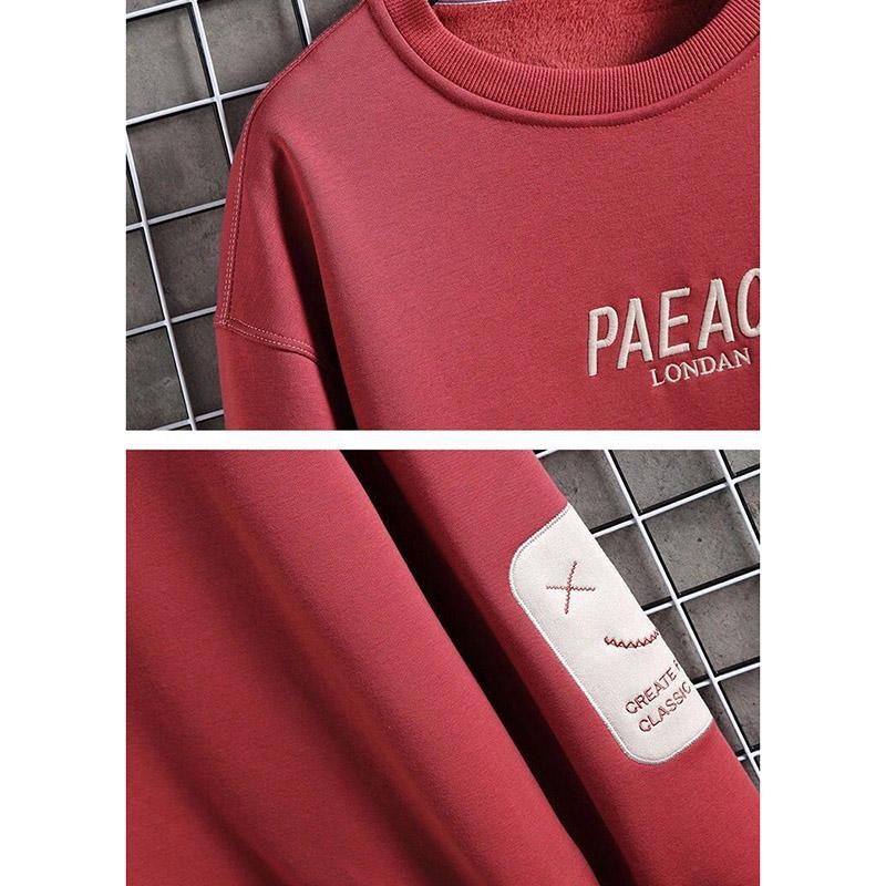 Spring and Autumn Sweater Men's Loose Round Neck Long-sleeved Sweater Korean Version All-match Solid Color Male Student Autumn Clothes