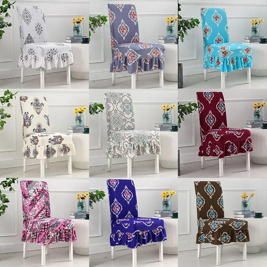 European-style Thickened High-end Elastic Chair Cover Four Seasons General Purpose Dining Table and Chair Cover Rectangular Fabric Chair Cover