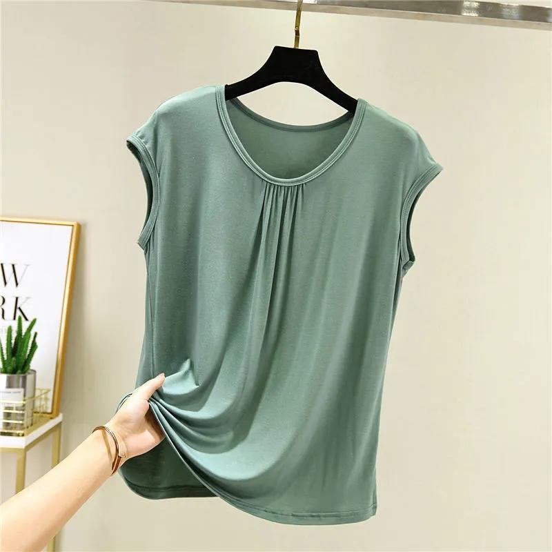 Summer Outer Wear Loose Sleeveless Vest Women's Summer Large Size Inner T-shirt Top Bottoming Shirt