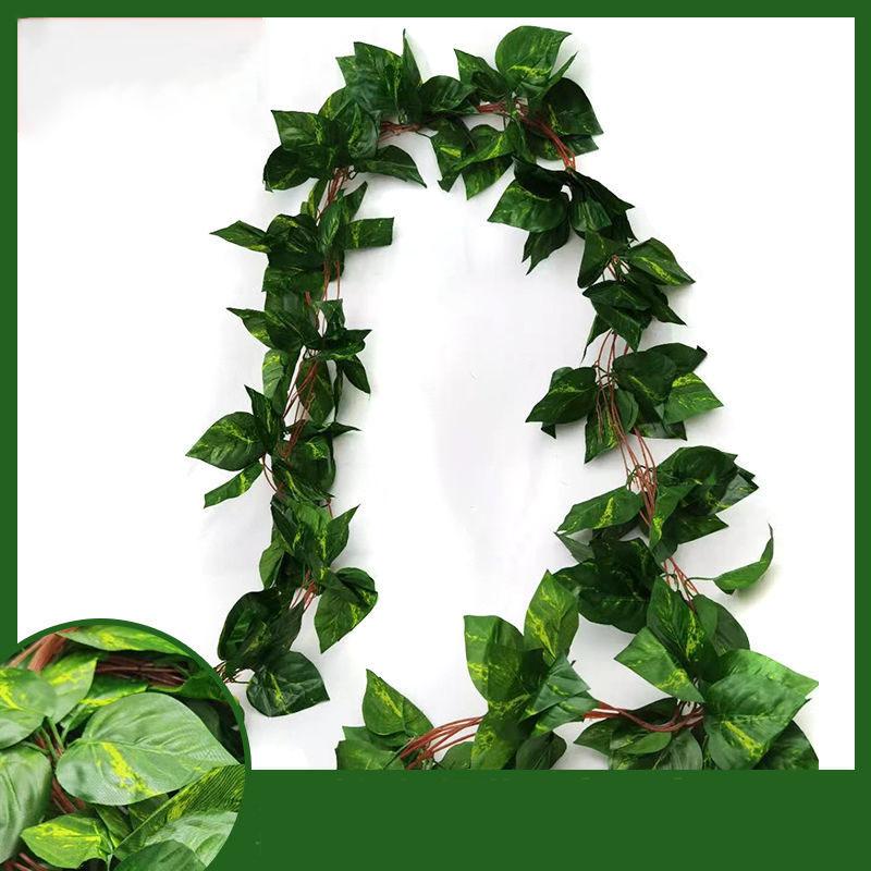 Imitation Grape Leaf Vine Creeper Rattan Ivy Leaf Green Stalk Plant Fake Green Leaf Ceiling Decoration Green Plant