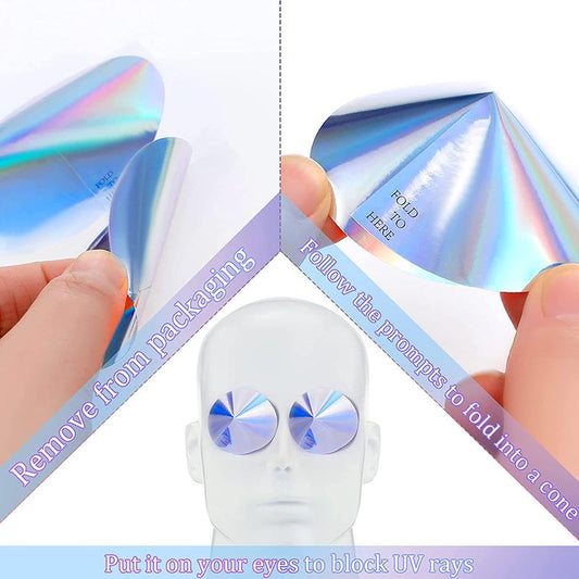 100 Pairs Tanning Eye Protection Disposable No Lines Removable Tanning Eye Stickers Tanning Stickers for Eyes Eye Protectors for Tanning