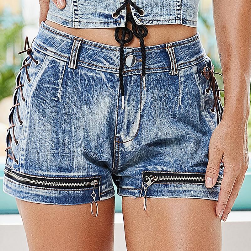 Denim Shorts Women Summer High Waist Sexy Shorts Plus Size Women's Clothing