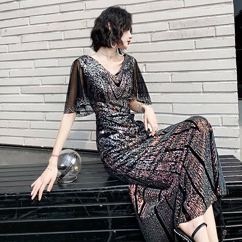 Evening Dress Women's Banquet Elegant Evening Dress High-end Luxury Premium Texture Fishtail Dress