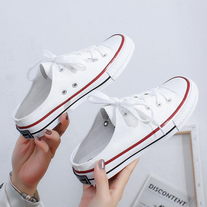 Women Canvas Sneakers Lovers Comfortable Shoes Vulcanize Flats Casual Women Chaussure Lace-up Ladies Trainers Footwear