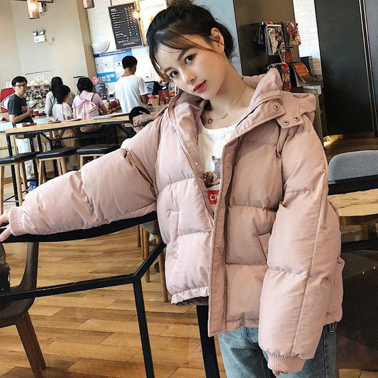 Women's Cotton-padded Jacket Korean Style Loose and Thick Down Padded Jacket Winter Cotton-padded Jacket Student Bread Clothes Tide