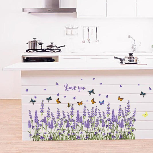 Lavender baseboard porch kitchen bathroom bedroom living room decorative wall sticker