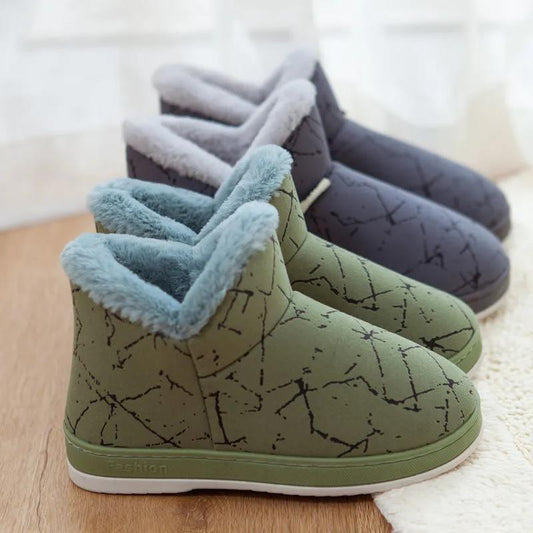 Winter Thick Men's and Women's Cotton Shoes Warm and Comfortable Non-slip Flat Shoes