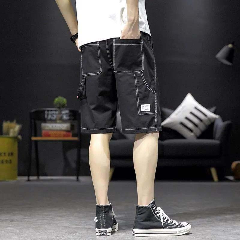 Retro Denim Shorts Men's Plus Fat Plus Size Beach Pants Summer Casual Five-point Pants