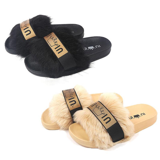 Hairy Slippers Women Wear Autumn and Winter Ins Tide 2020 Ms. Home Net Red Thick Bottom Indoor Cotton Slippers
