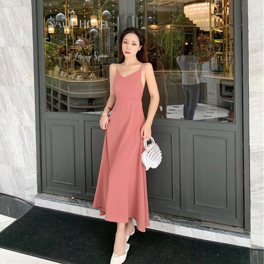 Hong Kong Style Female Summer Cold Wind Retro Temperament Dress