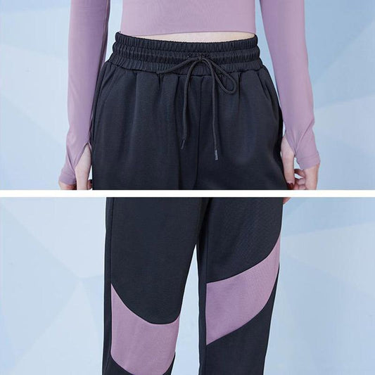 Sports Trousers Women's Spring and Summer Running Training Close-up Trousers Loose and Thin High-waist Yoga Pants