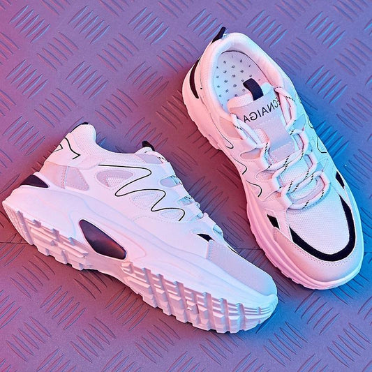 Casual Shoes Women Platform Sneakers Patchwork Fashion femme Ladies Chunky footware Dad Shoes