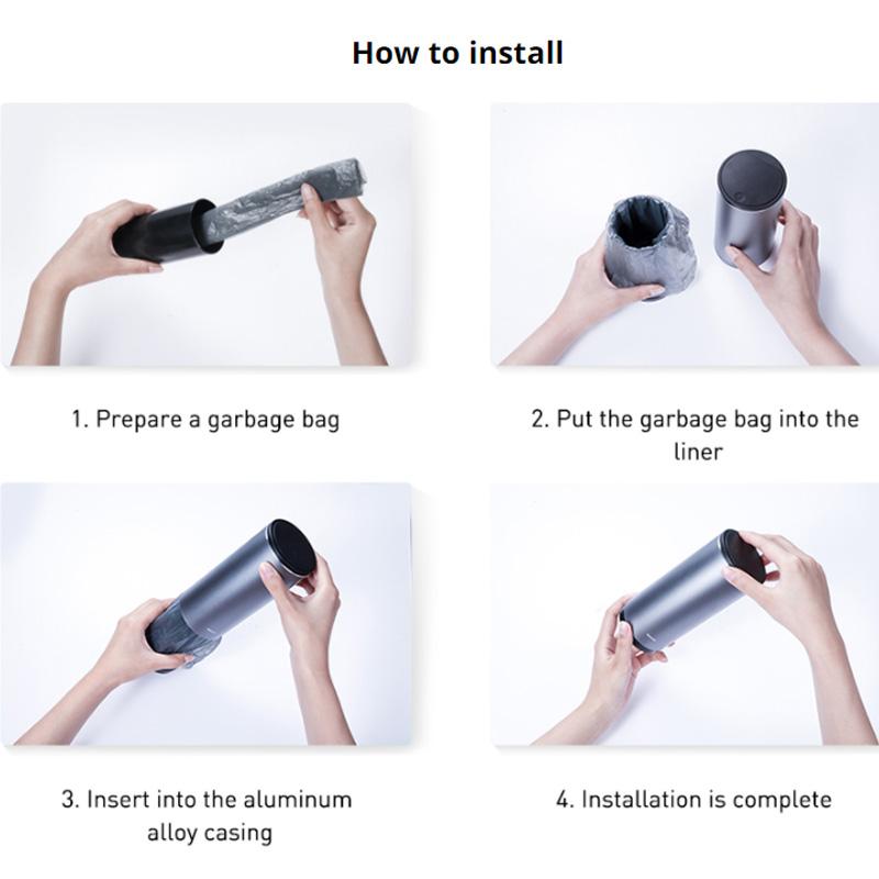 Car Trash Can Storage Bag Box Front Row with Cover Car Built-in Bucket Can Hold Cup Holder Large Capacity Desktop Push Trash Can