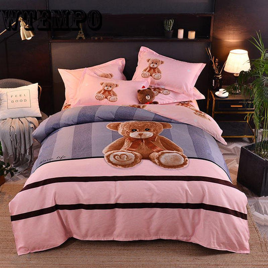 BrandNew Bedding set Skin cotton duvet cover set Twin Full Queen Size Quilt cover Bed Sheet Pillowcase