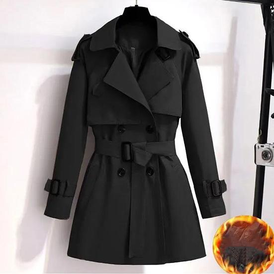 Women's Winter Large Size Plush Thickened Short Windbreaker Female Outdoor British Style Warm Coats Office Lady Casual Jacket