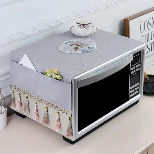 Microwave Cover Cover Cloth Oven Cover European Cloth Dust Curtain Kitchen Household Storage Cover Towel