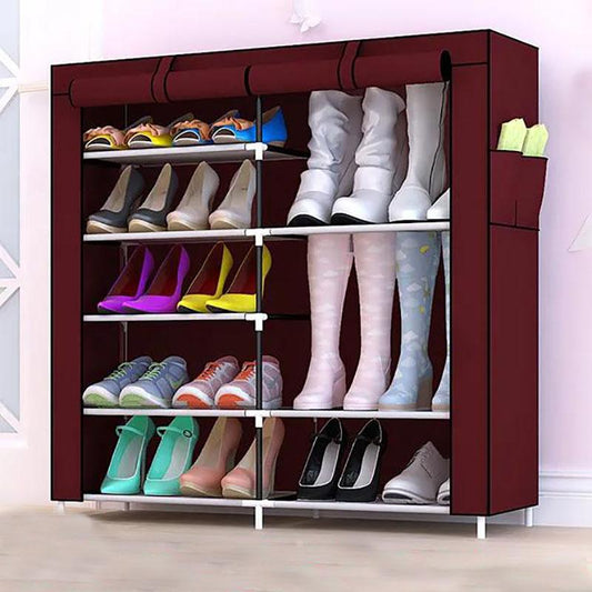 90cm Long Double Row Stainless Steel Hanger Storage Cabinet Waterproof Storage Rack Coat Hanger Shoe Rack