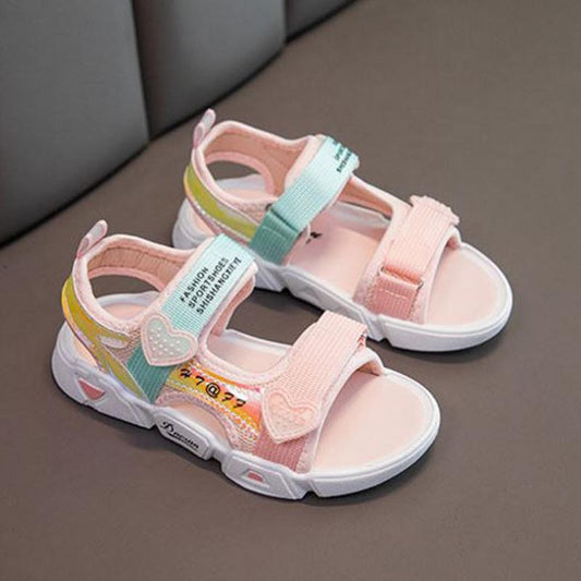 Girls' Breathable Beach Sandals Non-slip Summer 3-12 Years Old Children's All-match Fashionable Student Shoes