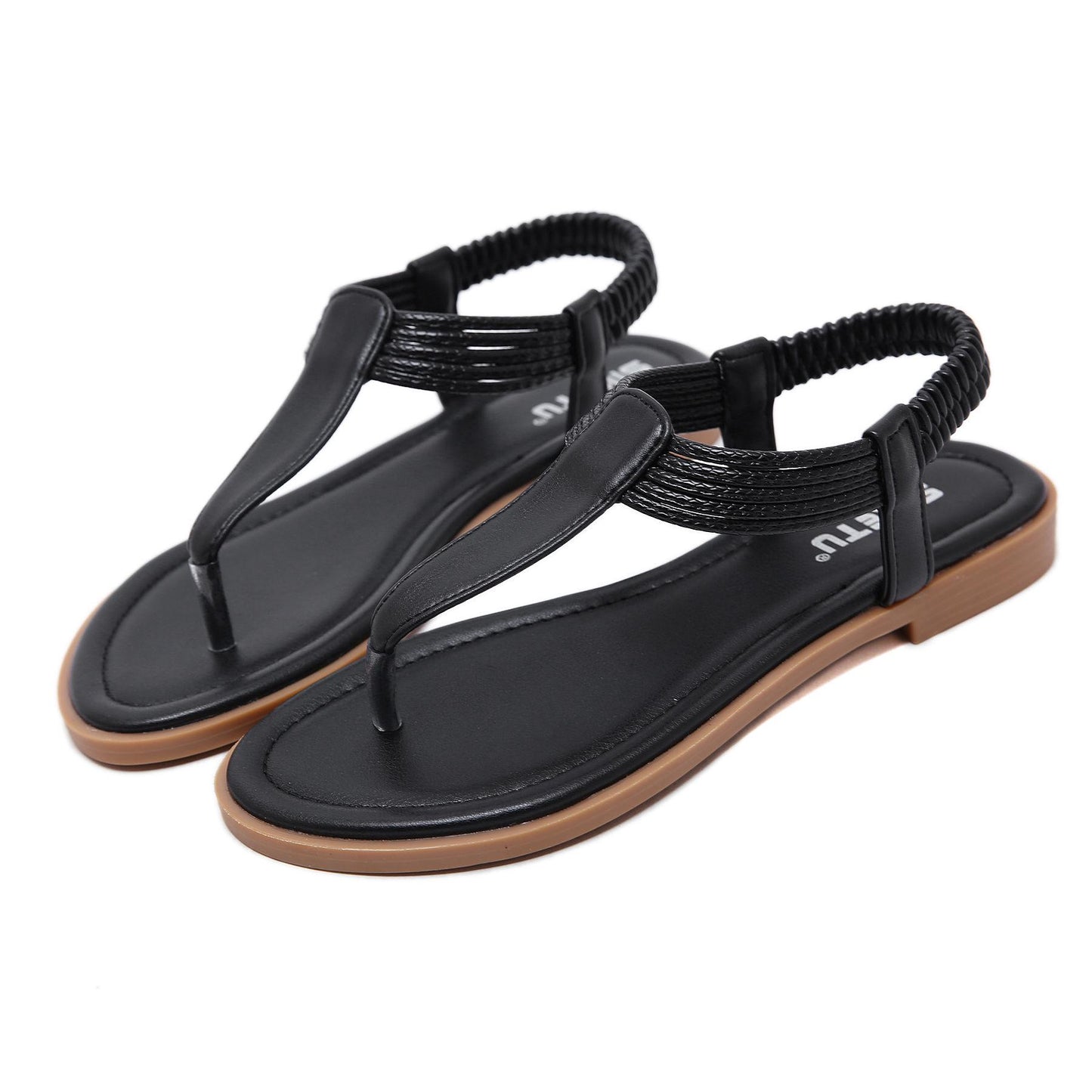 Summer Simple Toe Flat Bottom Tendon Bottom Sandals Female 2020 Lightweight Wear Non-slip Casual Sandals Female