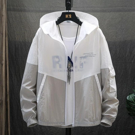 Summer Men's Sun Protection Clothing Jacket Ultra-thin Student Sun Protection Clothing Jacket Trend Breathable UV Protection Clothes