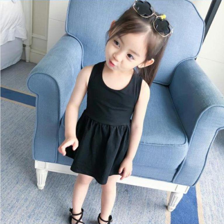Children Dress Girls Summer Thin Dress Korean Princess Dress Halter Sleeveless Dress Camisole A-line Dress
