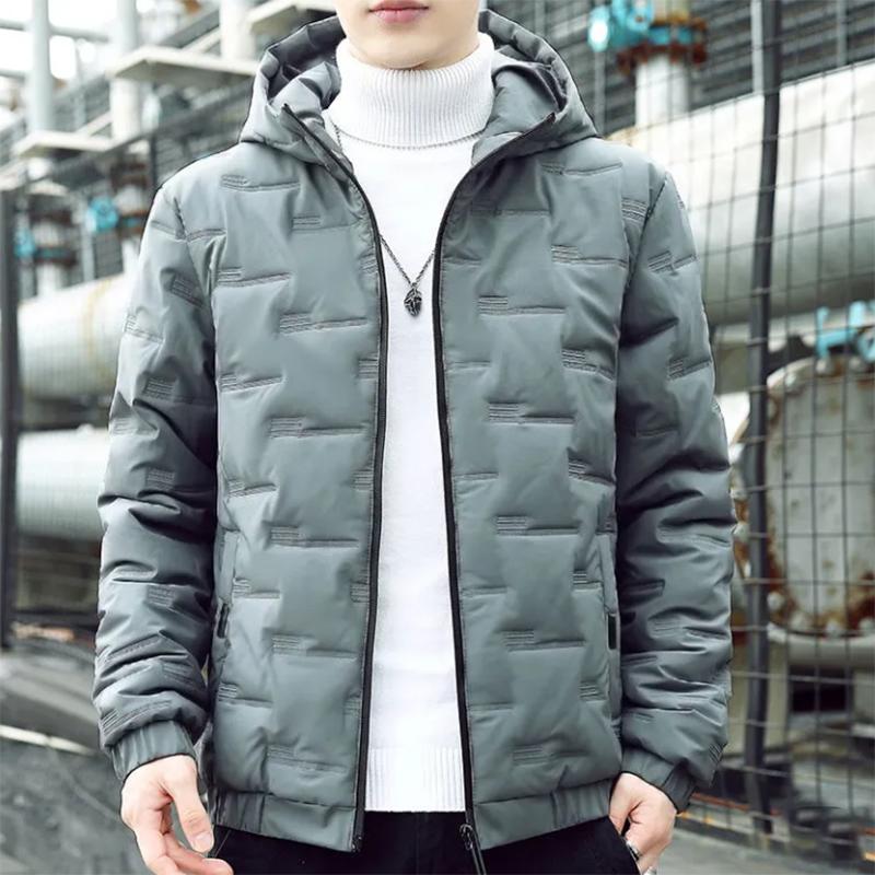 Autumn and Winter Men's Cotton-padded Jackets Thicken Warm and Cold-proof Hooded Down Fashion Casual Jackets