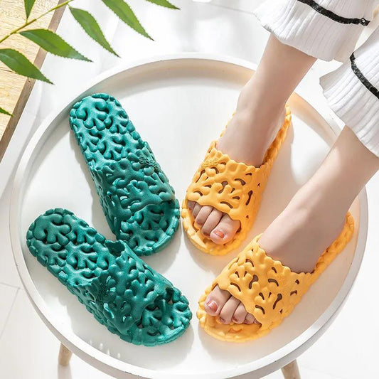 Summer Men's and Women's Slippers Flat Bottom Non-slip Couple Wear Slippers