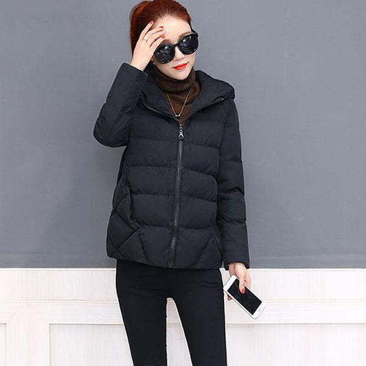 Winter Bubble Coat Women Solid Oversized Short Jacket Female Hooded Padded Jacket Parkas Mujer