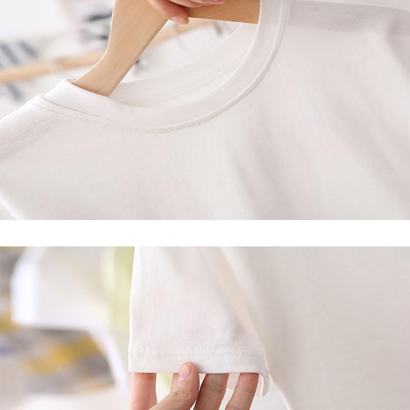 Summer Children's Short-sleeved Suit Boys T-shirts Girls Middle and Small Children Baby Cartoon Two-piece Graffiti Bear