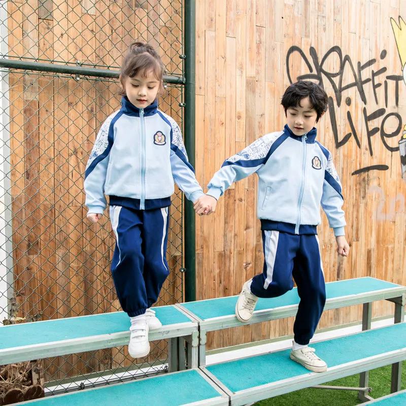 Children's School Uniform Clothing and Long Sleeved Chorus of Primary School Students Reading British Student School Uniforms