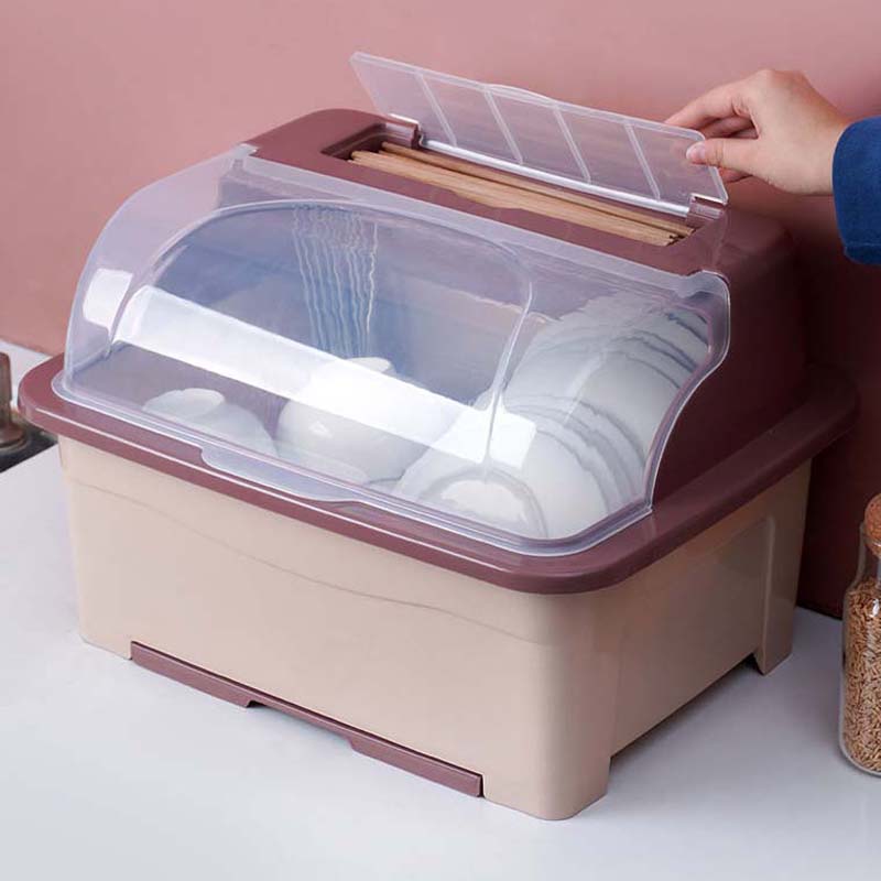Kitchen Shelf Packing Bowl Chopstick Storage Box Household In A Box Dish Storage Shelving Countertop Cupboard