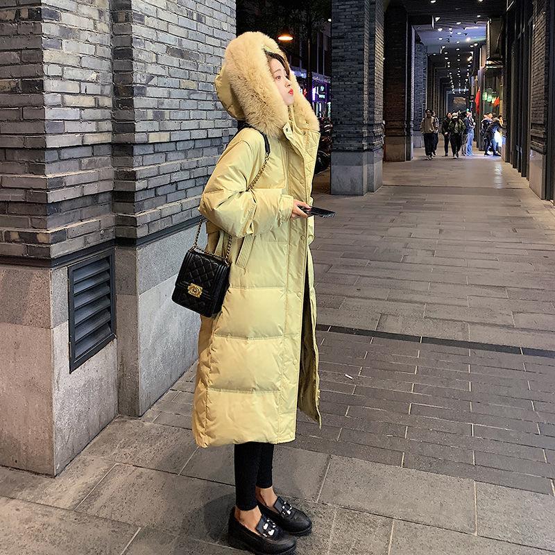 Elegant Long Plus Size Women's Down Jacket Winter Plus Down Plus Thick Warm Cute Duck Down Jacket