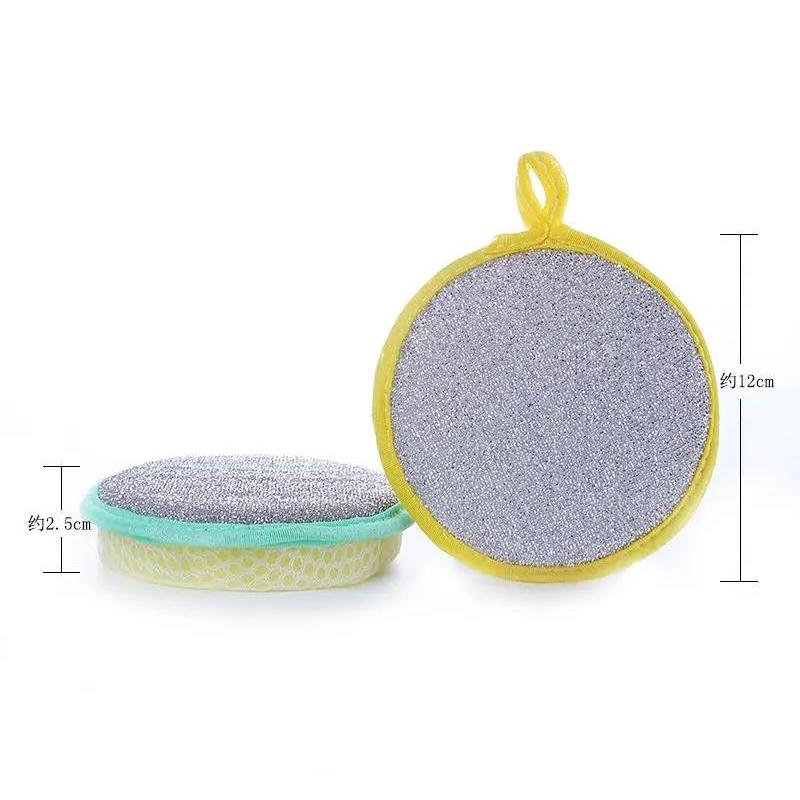 Cager Cloth Does Not Touch The Oil Dishwashing Sponge Kitchen Dishwash Brush Pot Thickened Double-sided Dishwashing Sponge