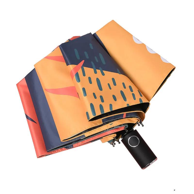 Umbrella Men's and Women's Korean Sun and Rain Dual-use Folding Compact Portable Sun Umbrella Sunscreen and UV Protection