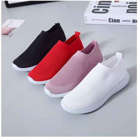 2020 Women Sneakers Fashion Socks Shoes Casual White Sneakers Summer Knitted Vulcanized Shoes Women Trainers Tenis Feminino