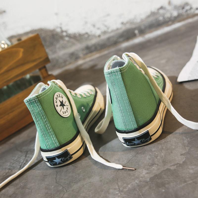 Women High-top Daisy Canvas Shoes Men Flat Shoes Non-slip Deodorant Breathable Couple Casual Shoes