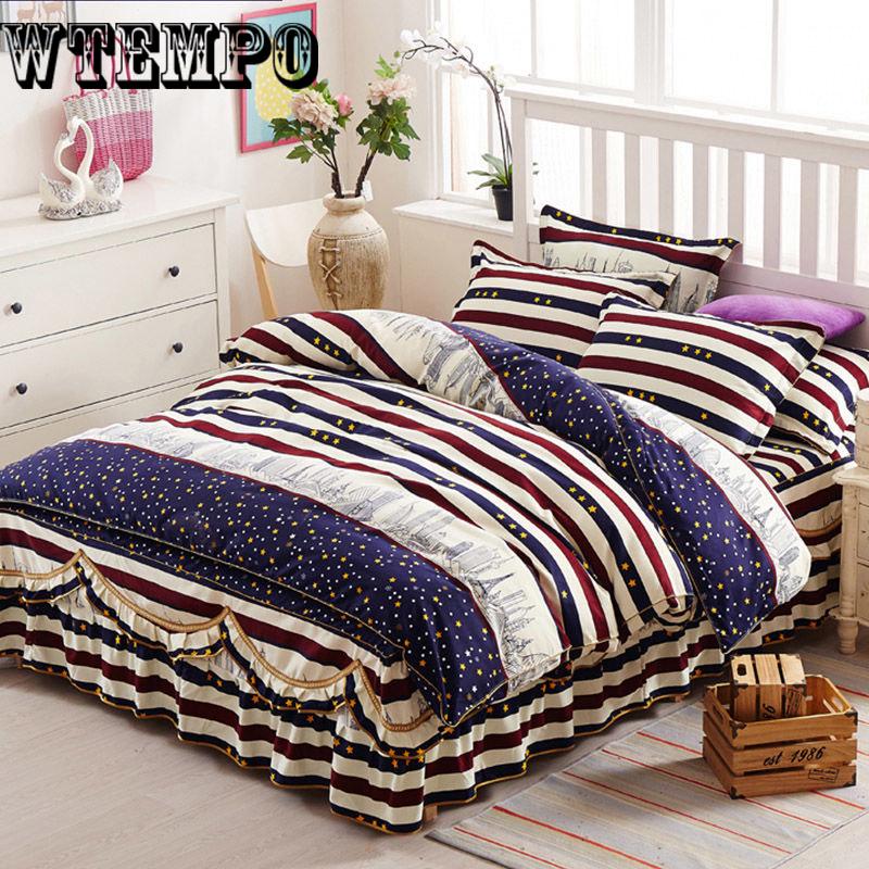 Cotton Bed Skirt Mattress Cover Petticoat Twin Queen Bed Skirts Bedspread Bedding Sets