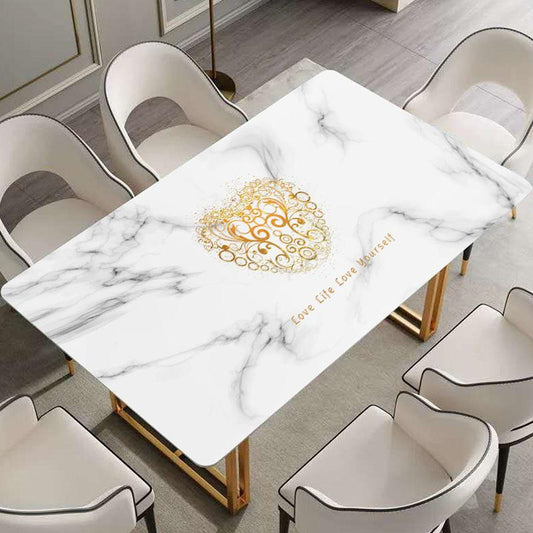 PVC Tablecloth 3D Three-dimensional Pattern Tablecloth Waterproof and Anti-scald Oil-proof Dining Table Coffee Table Table Mat
