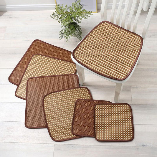 Summer Thickening Non-slip Rattan Seat Cushion Office Chair Cushion Car Seat Dining Chair Cushion Student Stool Cushion