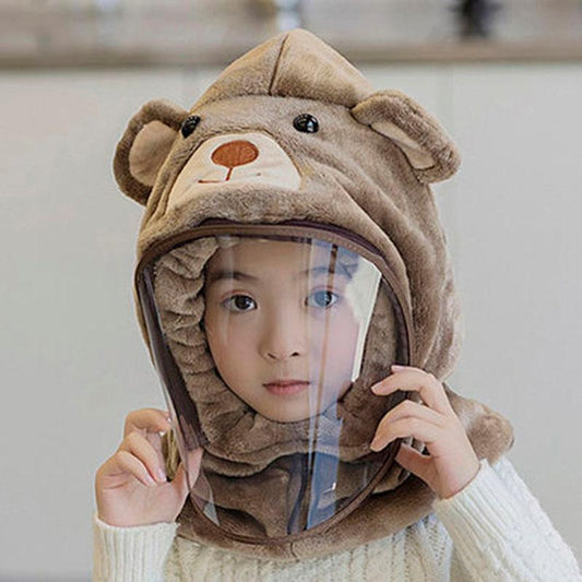 Children's Hat Anti Droplet Dust and Wind Proof Autumn and Winter Cover Thickened Thermal Isolation Ear Cap Baby Outdoor Thermal Cap