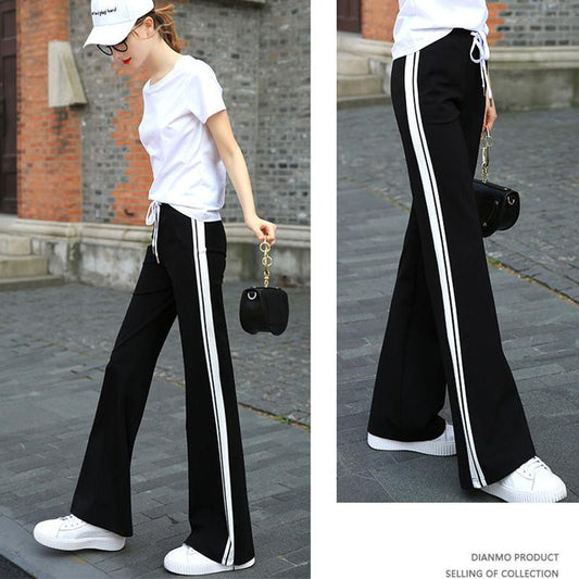 Casual Pants Trousers Women Loose Wide-leg Spring Summer Autumn Micro-flared Pants Straight Large Size Fashion Sports Pants